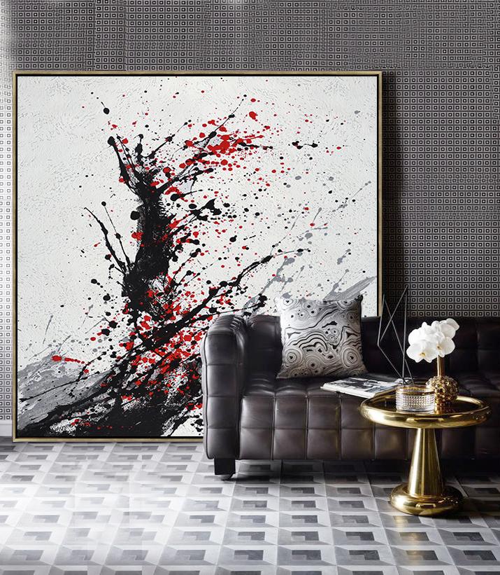 Minimalist Drip Painting #DH26A - Click Image to Close